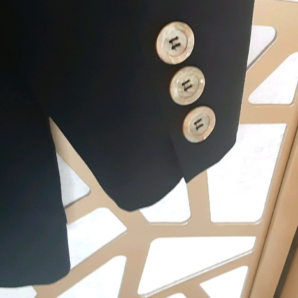 🎇HP🎆VINTAGE DIOR Navy Blazer Pearl Buttons - Picture 5 of 8